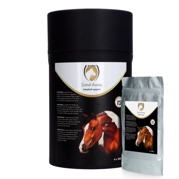 Complément de psyllium pour chevaux, 6 x 200 g – Excellent Horse Sand-Away
