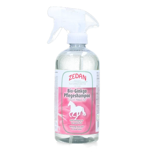 Shampooing pour chevaux pour le pelage, la crinière et la queue, 500 ml – Zedan Bio Ginkgo Shampoo