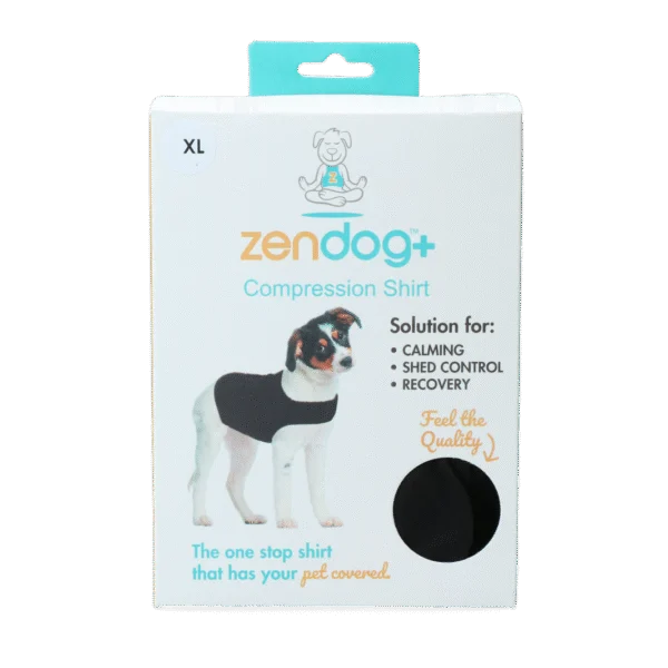 Gilet de compression pour chien XL, respirant, tour de poitrail de 61 à 71 cm – Zenpet ZenDog Compression Shirt