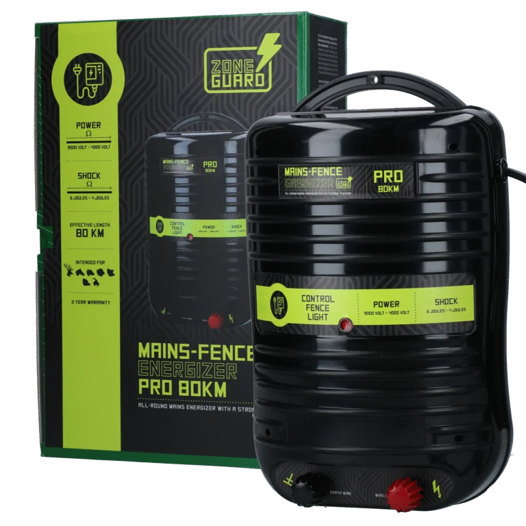 Électrificateur de clôture sur secteur – ZoneGuard Energizer Pro 80 km