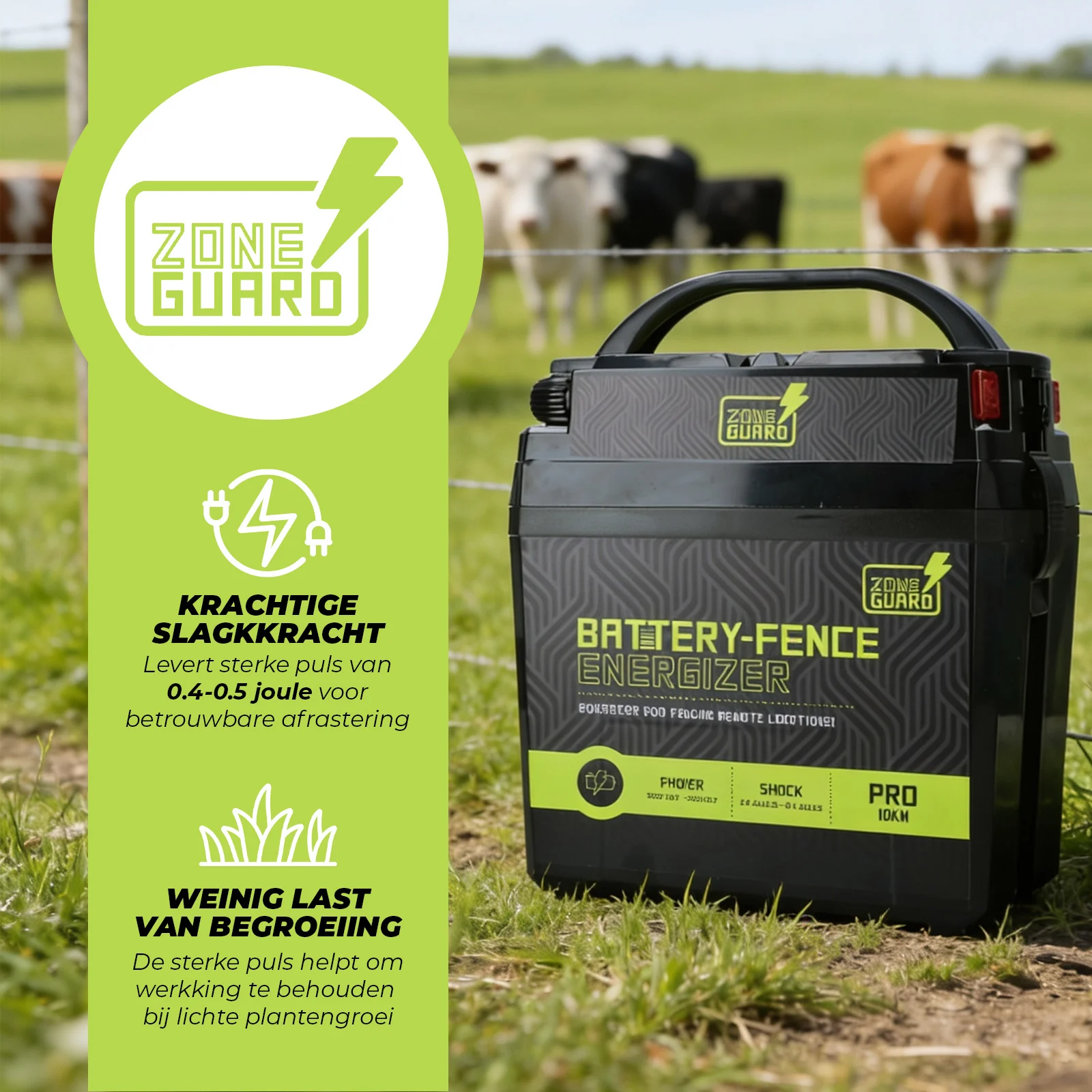 Électrificateur sur pile 9 V – ZoneGuard Battery Energizer Pro 10 km – Image 3