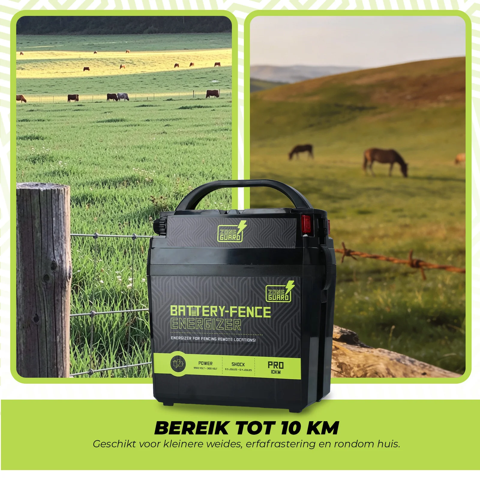 Électrificateur sur pile 9 V – ZoneGuard Battery Energizer Pro 10 km – Image 4