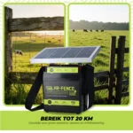 Électrificateur de clôture à énergie solaire – ZoneGuard Solar-Fence Energizer Pro 20 km – Image 3