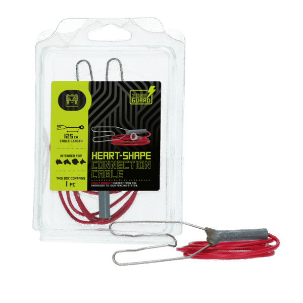 Câble de mise à la terre pour électrificateur de clôture, modèle cœur, 125 cm – ZoneGuard