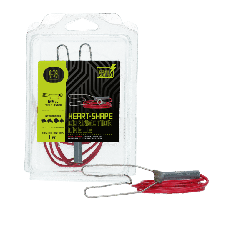 Câble de mise à la terre pour électrificateur de clôture, modèle cœur, 125 cm – ZoneGuard