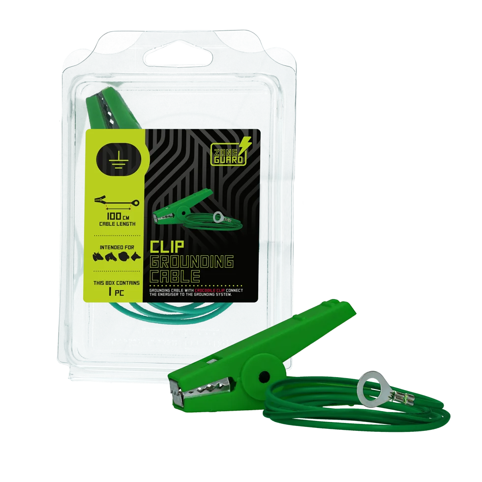 Câble de raccordement de terre avec pinces crocodile, 100 cm – ZoneGuard – Image 2