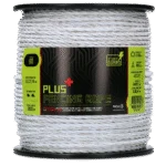 Corde électrifiable 6 mm blanche avec fils en inox et en métal léger, 200 m – ZoneGuard Plus