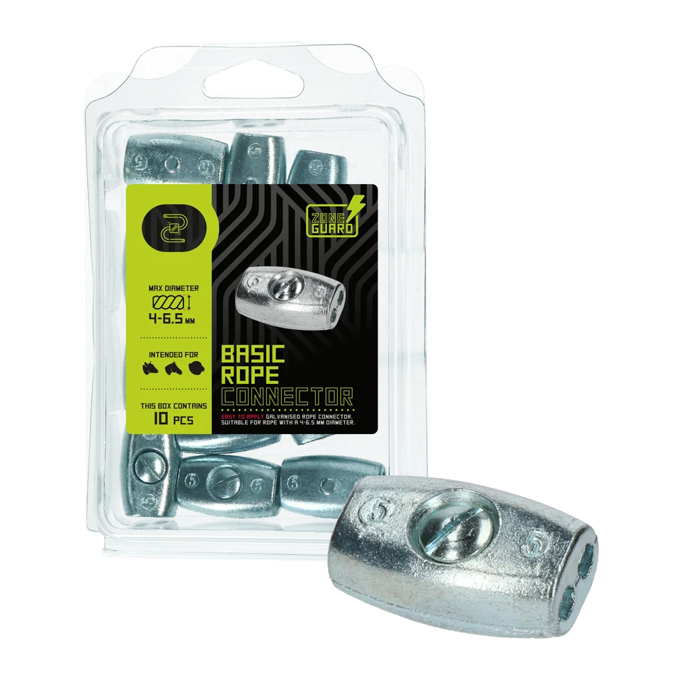 Raccord pour cordelette électrique de 4 à 6,5 mm, 10 pièces – ZoneGuard Basic – Image 1