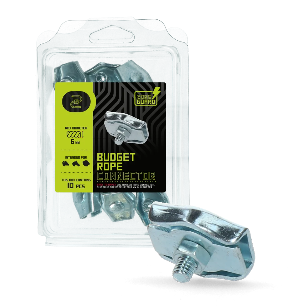 Connecteur pour corde électrifiable de 6 mm, 10 pièces – ZoneGuard Budget – Image 1