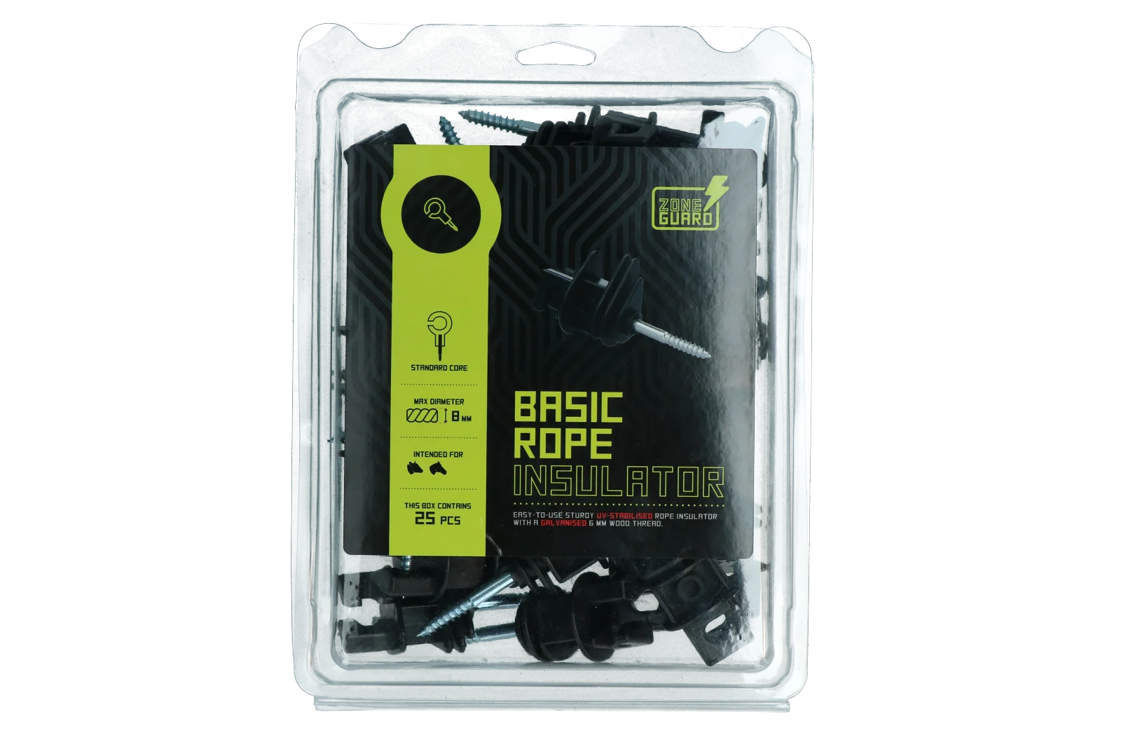ZONE00912.png Isolateur annulaire avec âme de 6 mm pour corde jusqu’à 8 mm, 25 pièces – ZoneGuard – Image 1