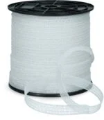 Ruban électrifiable 20 mm blanc avec 4 fils en acier inoxydable, 200 m – ZoneGuard Basic