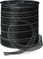 Ruban électrifié 40 mm noir avec 9 fils inox, 200 m – ZoneGuard Basic