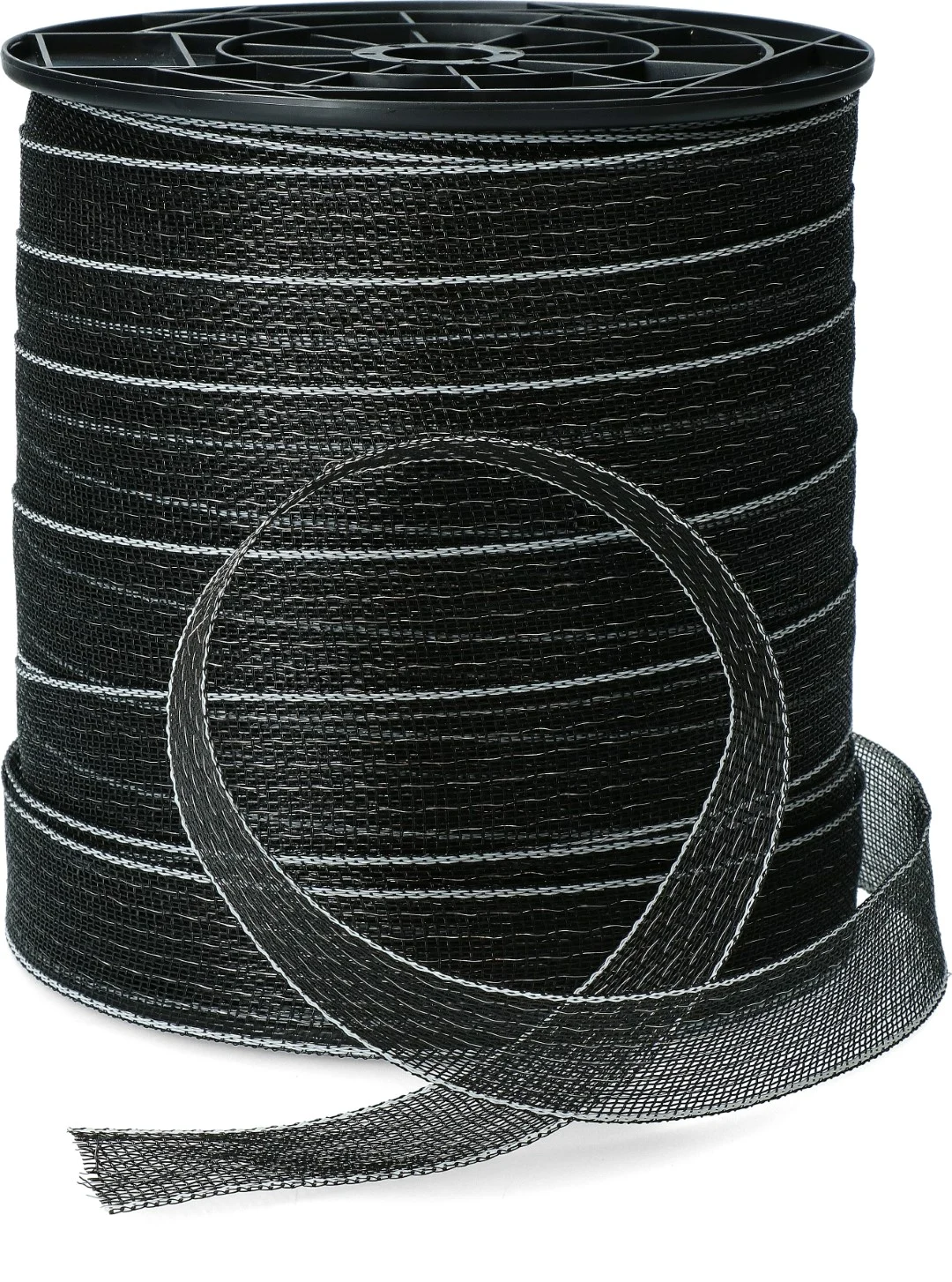 Ruban électrifié 40 mm noir avec 9 fils inox, 200 m – ZoneGuard Basic – Image 1
