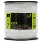 Ruban électrifiable 40 mm blanc avec 8 fils en acier inoxydable, 200 m – ZoneGuard Basic
