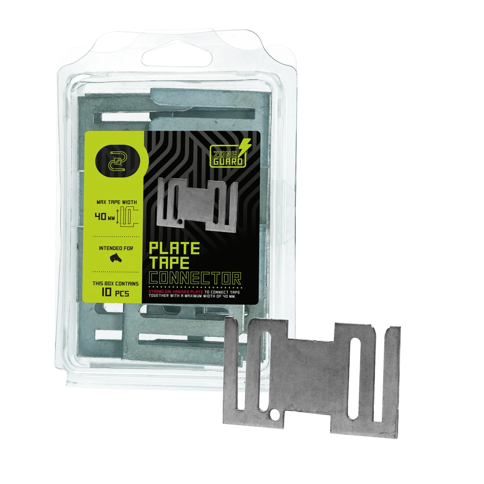 Plaque de raccord pour ruban jusqu’à 40 mm, galvanisée, 10 pièces – ZoneGuard – Image 2