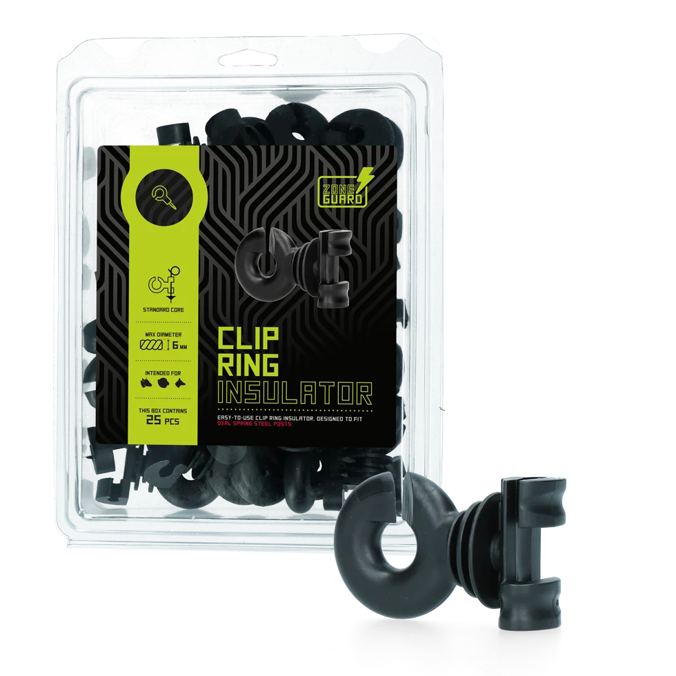 Isolateur anneau pour piquets en acier ovales, 25 pièces – ZoneGuard Clip – Image 2