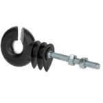 Isolateur annulaire avec écrou pour piquets métalliques, 25 pièces – ZoneGuard