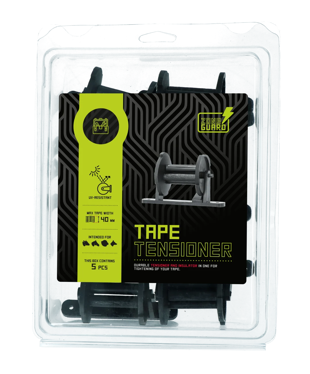 Tendeur avec isolateur pour ruban jusqu’à 40 mm, 5 pièces – ZoneGuard – Image 2