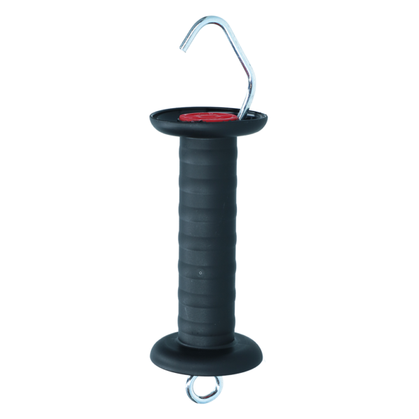 Poignée de portail avec grand crochet, noire – ZoneGuard Basic