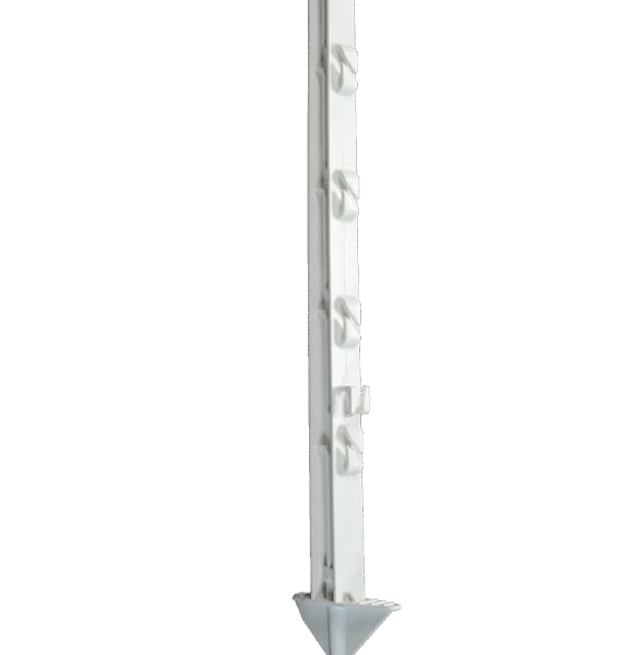 Piquet de clôture à pédale en plastique, 75 cm, blanc – ZoneGuard