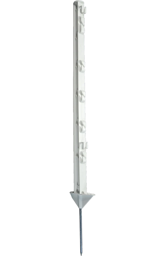 ZONE0617.png Piquet de clôture à pédale en plastique, 75 cm, blanc – ZoneGuard – Image 1