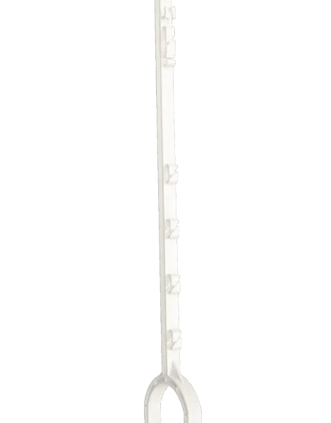 Piquet à enfoncer au pied avec marche pied, 115 cm, blanc – ZoneGuard