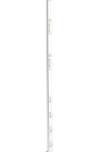 Piquet à enfoncer avec étrier, 155 cm, blanc – ZoneGuard