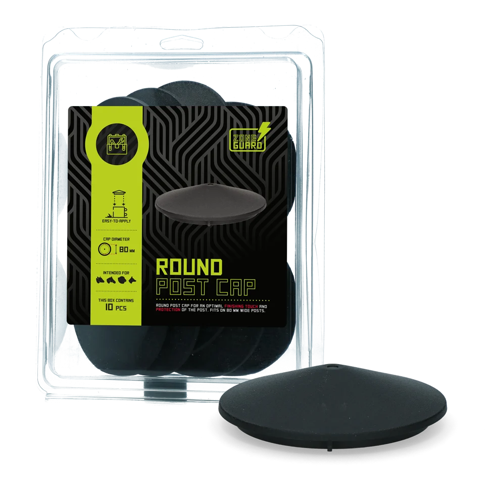 Capuchon rond pour piquet 80 mm avec trou de fixation – ZoneGuard – Image 1