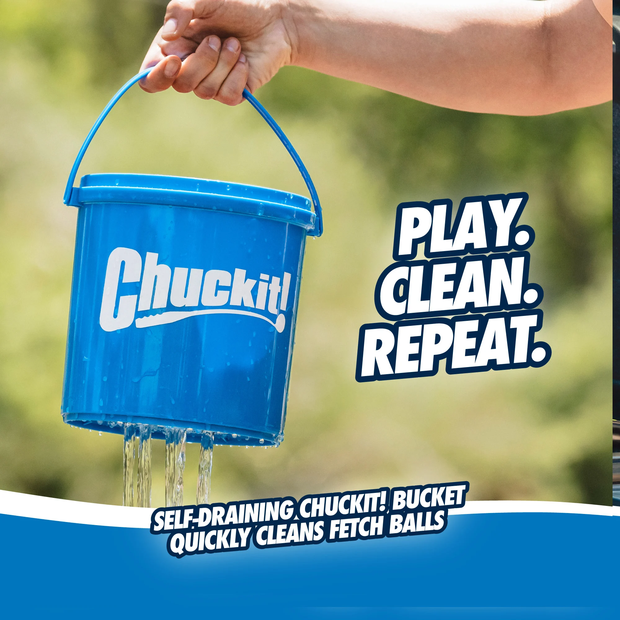 Set de balles pour chien avec seau et trous de drainage, 8 balles M – Chuckit! Bucket – Image 5
