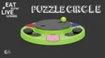 Puzzle pour chien pour croquettes et friandises avec pieds antidérapants – Eat Slow Live Longer Puzzle Circle – Image 2