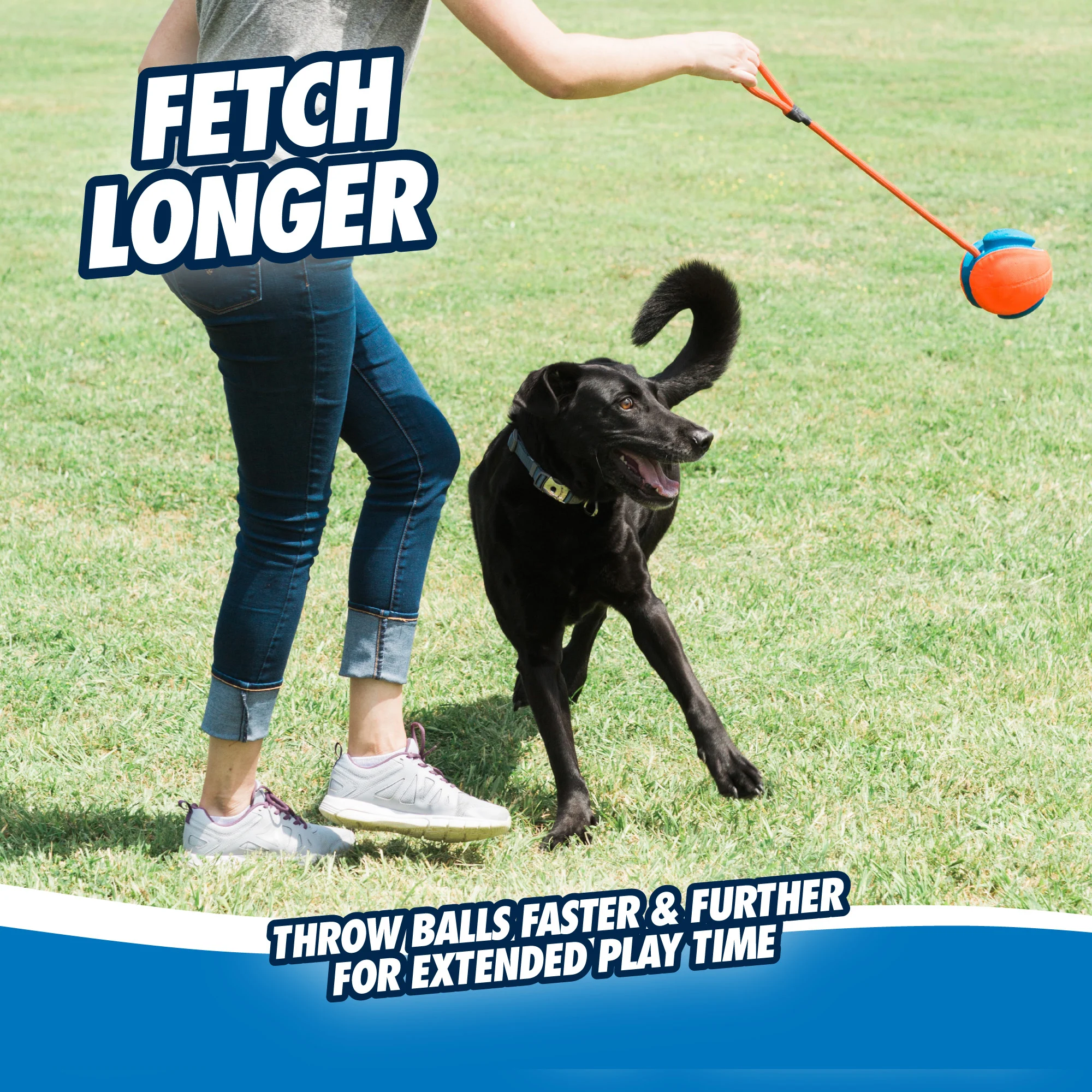 Balle pour chien avec corde et poignée, flottante, ø 13 cm – Chuckit! Rope Fetch – Image 6